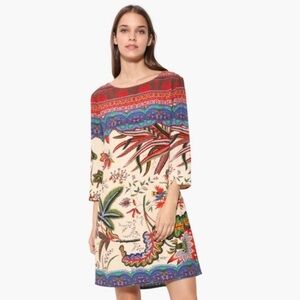 Desigual Crudo Floral Print Dress